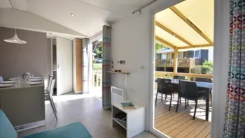 Mietunterkunft - Mobilheim Classic - 23 M²- 2 Zimmer - Hochterrasse - Homair - Camping La Palmeraie