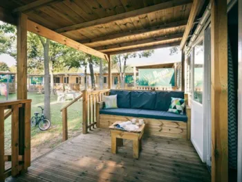 Mietunterkunft - Comfort Relax 32M² - 3 Bedrooms - Air Conditionning - Camping Marvilla Parks - La Presqu'Ile de Saint Mandrier