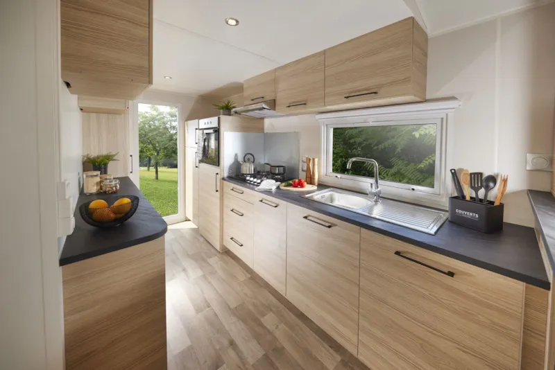 Mobil Home Vip (Spa Privatif + Terrasse Couverte + Lave-Vaisselle + Clim)  - 4 Pers