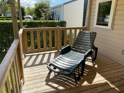 Mobile home (2 bedrooms) with dishwasher, 2 bathrooms and covered terrace
