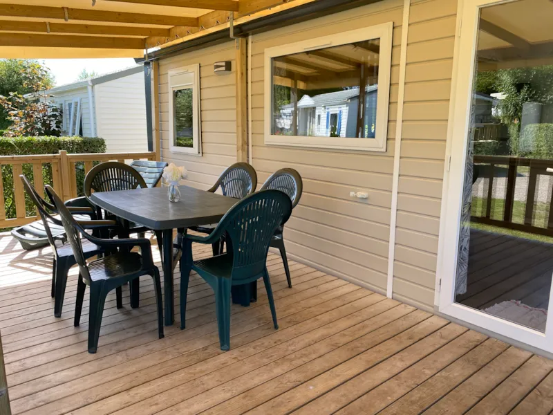 Mobil-Home (2 Chambres) Avec Lave Vaisselle, 2 Sdb Et Terrasse Couverte