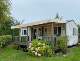 Huuraccommodatie(s) - Stacaravan (2 Slaapkamers) Met Overdkt Terras - Camping Le Champ Neuf