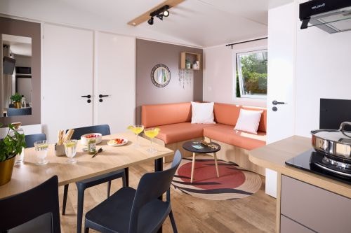 Mobil-Home Prestige (2 Chambres) Avec Lave-Vaisselle, Clim Et Terrasse Couverte