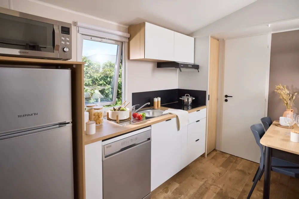 Location - Mobil-Home Prestige (3 Chambres) Avec Lave-Vaisselle, Clim Et Terrasse Couverte - Camping Le Champ Neuf