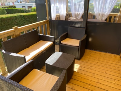 Mobile home VIP (Private SPA + Covered terrace + Dishwasher + Air conditioning) - 4 pers