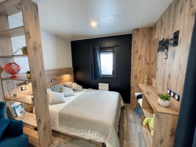 VIP mobile home (private spa + covered terrace + dishwasher)