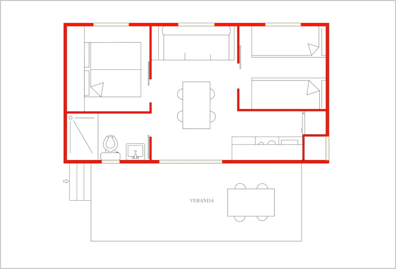 Maxicaravan Romantica (6.6M X 3M) Avec Climatisation