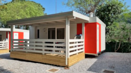 Huuraccommodatie(s) - Stacaravan Romantica - 25.6M² - 2 Slaapkamers - Airconditioning (New) - Camping La Rocca