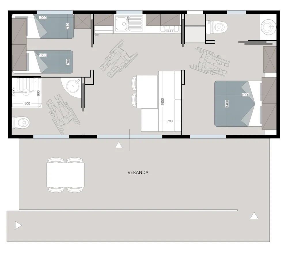 Location - Maxicaravan Comfort (8.3M X 4M) With A.C. (New 2025) - Camping La Rocca