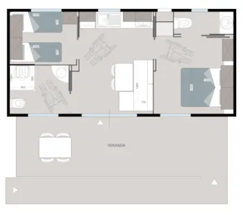 Mietunterkunft - Maxicaravan Comfort (8.3M X 4M) Mit Klimaanlage (New 2025) - Camping La Rocca