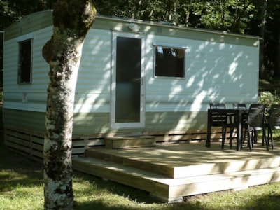 Mobil home Tilleul Eco (2 adults + 2 children) - 2 bedrooms + terrace 12.50m² + no sanitary facilities — 4