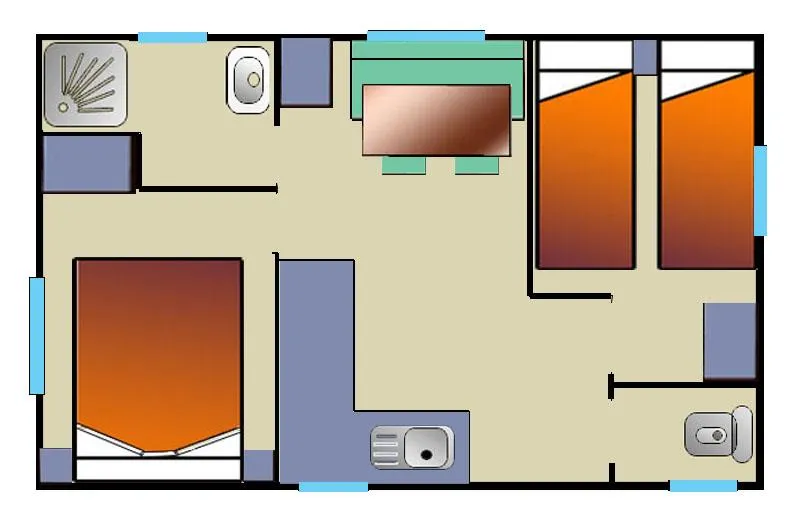 Loisir Confort Premium 2 Chambres 21M²