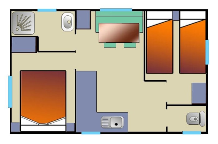 Loisir Confort 2 Chambres 21M²