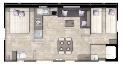 Mobile home Grand Confort 30m² / 2 bedrooms - covered terrace — 7