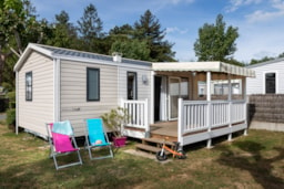 Accommodation - Mobile Home Grand Confort 27M² / 2 Bedrooms - Covered Terrace - Camping Domaine des Salins