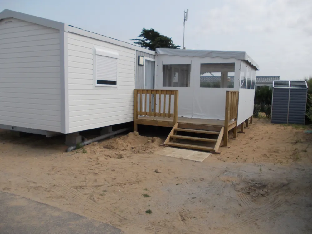 Mietunterkunft - Mobilheim Komfort Bermude  Estival- 3 Schlafzimmer - Camping Les Dunes