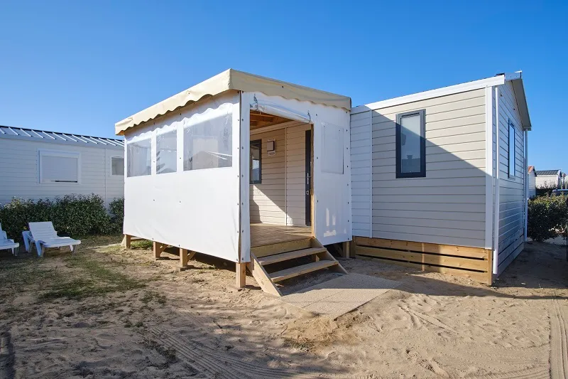 Mietunterkunft - Mobilheim Komfort Bermudes - 3 Schlafzimmer - Camping Les Dunes