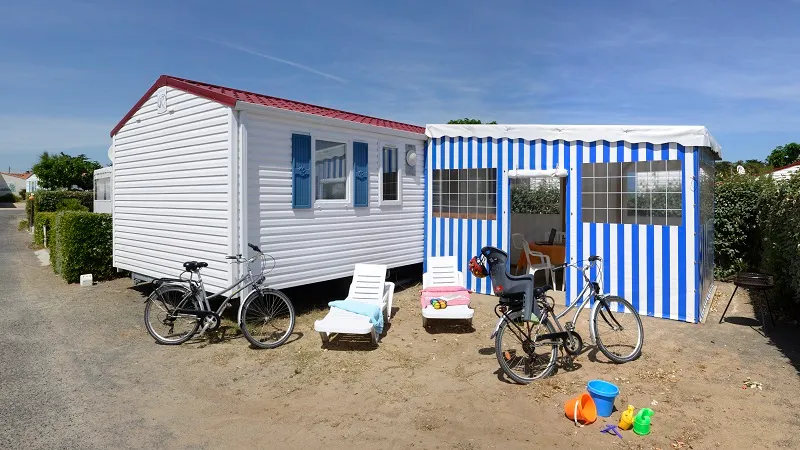 Mietunterkunft - Mobilheim Standard  Atlantique Estival -  2 Schlafzimmer - Camping Les Dunes