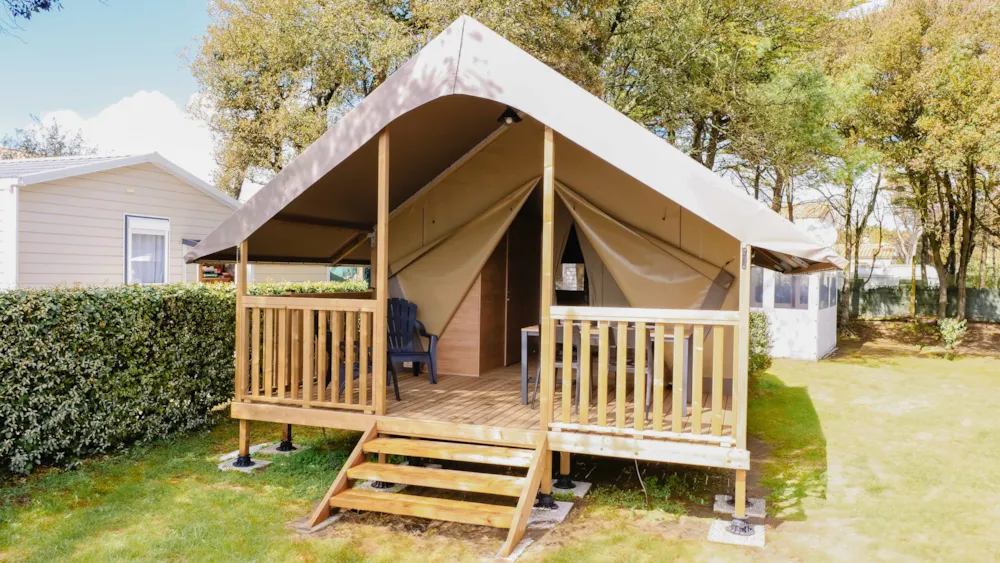 Mietunterkunft - Lodge - 2 Schlafzimmer - Camping Les Dunes