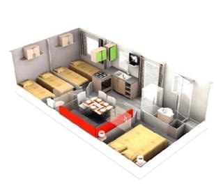 Mobil-Home Evolution 3 / 3 Chambres / Modèle 2012 Climatisé