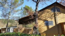 Location - Tente Lodge 2 Chambres/Mezzanine ( Avec Sdb) - Camping Les Blimouses