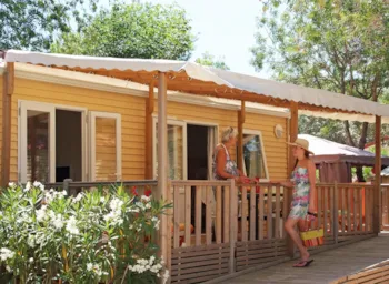 Mietunterkunft - Mobil-Home Facility Klimatisiert (2 Zimmer)  - Behindertengerechtes - Camping Port Pothuau