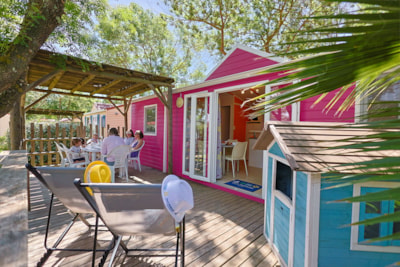 MOBIL-HOME FAMILY KIDS AIR CONDITIONED : 2 bedrooms (with children under 5y and 12 y max)