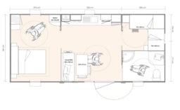 Huuraccommodatie(s) - Stacaravan Confort Life 30.5M² / 2 Slaapkamers - Overdekt Terras (Voor Mindervaliden) - Capfun - Camping Le Grand Calme
