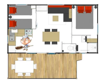 Mietunterkunft - Mobilheim Sun - 30M² - 2 Zimmer - Capfun - Le Patisseau