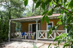 Location - Chalet Confort 25M² 2 Chambres Avec Climatisation - Camping Le Parc