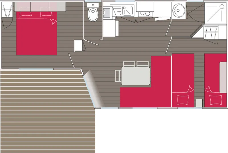 Grand Confort Cottage Floride Climatisé