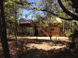 Huuraccommodatie(s) - La Cabane Lodge  3 Slaapkamers - Camping L'Avelanède