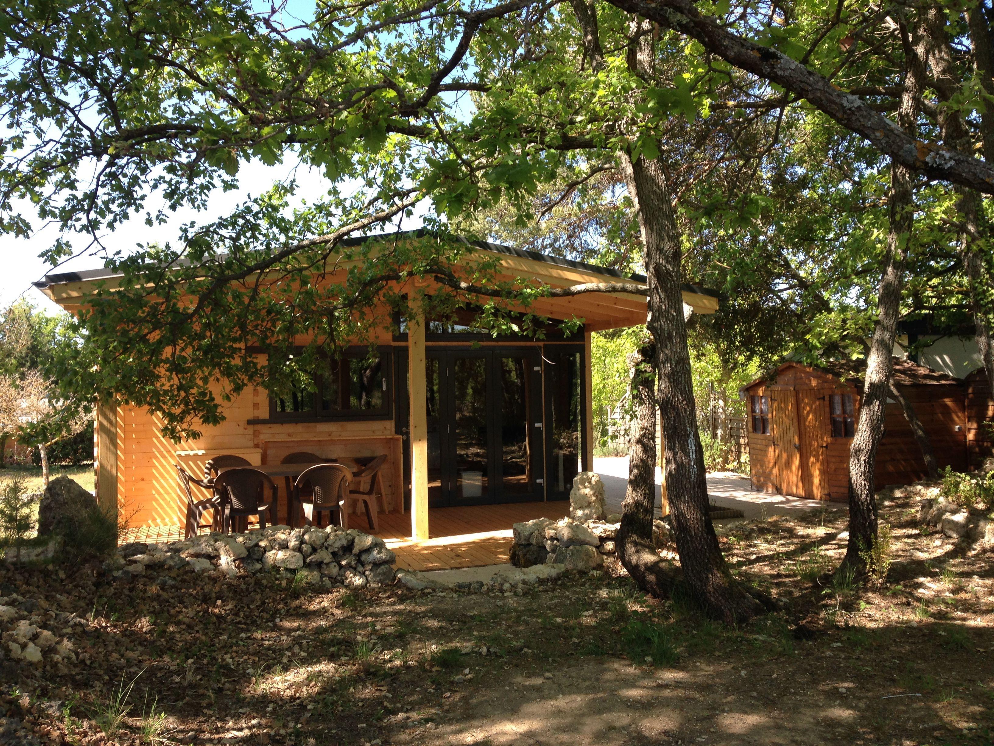 Location - Chalet 100% Bois Bioclimatique Nouveauté 2016 2 Chambres - Camping l'Avelanède