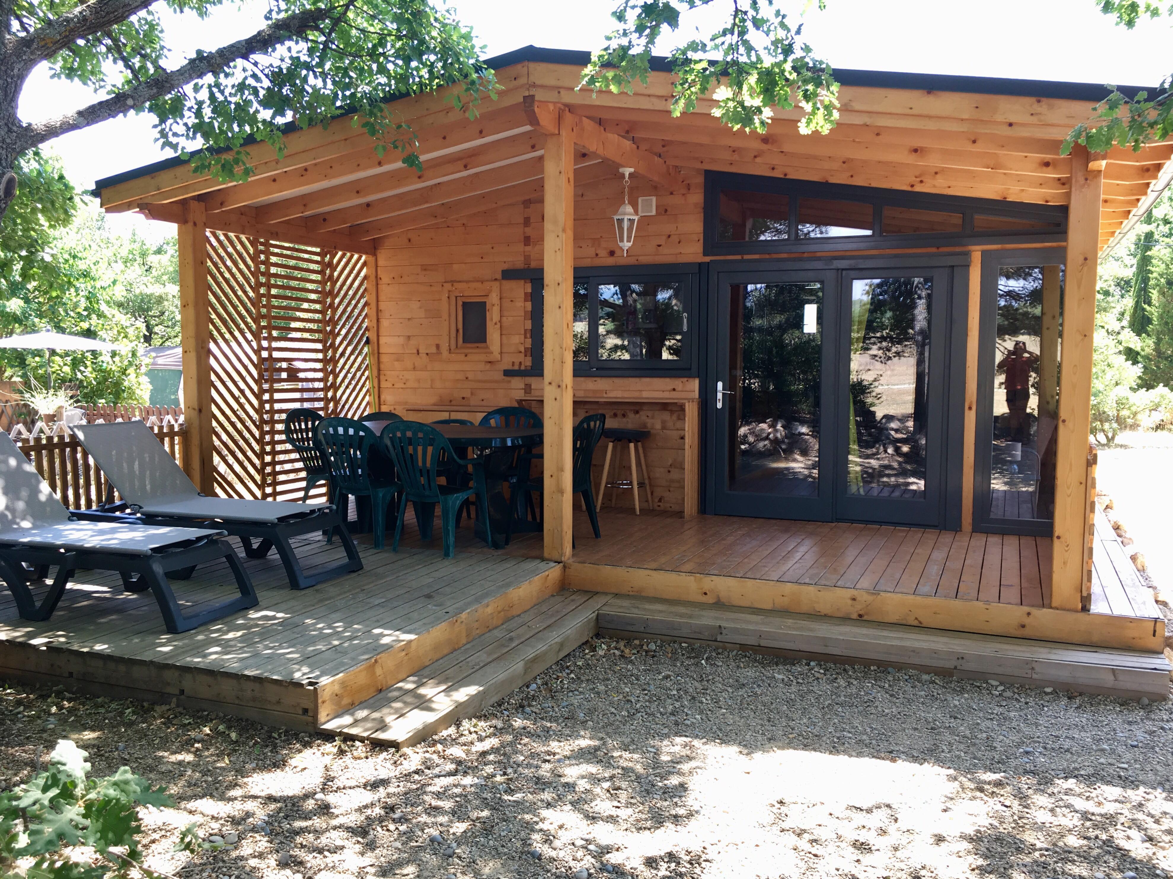 Location - Chalet 100% Bois Bioclimatique Nouveauté 2016 3 Chambres - Camping l'Avelanède