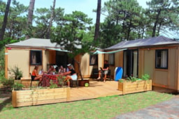 Huuraccommodatie(s) - Stacaravan Indy Tribu - 30 M²  - 4  Slaapkamers - Clico Chic - Camping Le Petit Nice