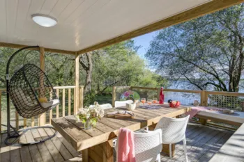 Mietunterkunft - Cottage Roselière 2 Schlafzimmer 2 Badezimmer Klimaanlage Premium - Camping Sandaya Le Col Vert