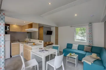 Mietunterkunft - Cottage Roselière 3 Schlafzimmer 2 Badezimmer Klimaanlage Premium - Camping Sandaya Le Col Vert
