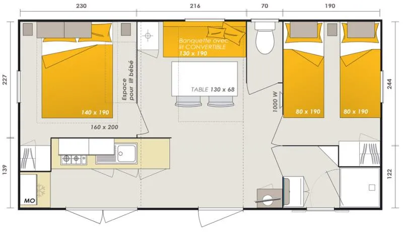 Grand Confort 2 Chambres | 27 M²