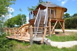 Accommodation - Wooden Cabin Amarante - Camping Sandaya Village Flottant de Pressac