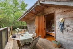 Mietunterkunft - Hütte Im Bolz Lifou (2 Erwachsene 1 Kind) - 30 M² / 1 Zimmer - Camping Sandaya Village Flottant de Pressac