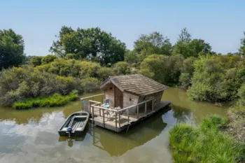 Mietunterkunft - Schwimmende Hütte Alizé 1 Zimmer - Camping Sandaya Village Flottant de Pressac