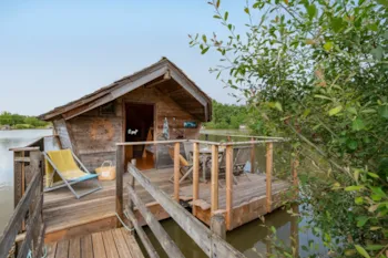 Mietunterkunft - Schwimmende Hütte Mauka 1 Zimmer - Camping Sandaya Village Flottant de Pressac