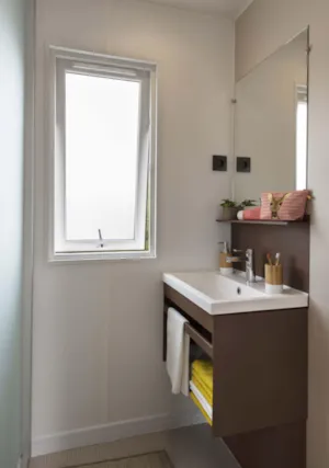 Locatif - Stacaravan Aqua voorzien van airconditioning - Camping des Neiges