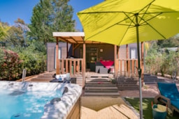Accommodation - Cottage 2 Bedrooms Air-Conditioning Premium Spa - Camping Sandaya Douce Quiétude