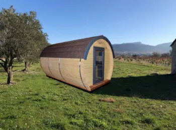 Mietunterkunft - Cottage Barrel 1 Zimmer - Camping les Rives du Lac