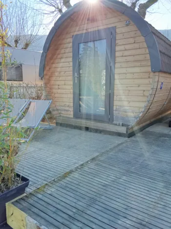 Mietunterkunft - Cottage Barrel 1 Zimmer - Camping les Rives du Lac