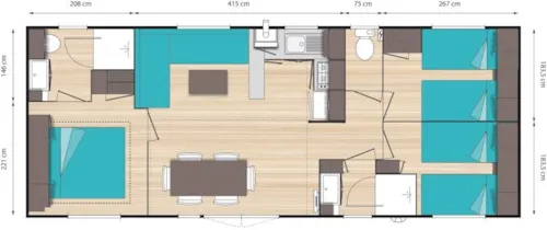 Location - Mobile Home O Tiny Les Myrtilles - image n°6 - Camping du Col