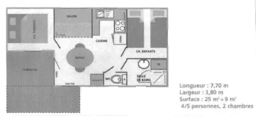 Location - Mobile Home Le Persan - image n°8 - Camping du Col