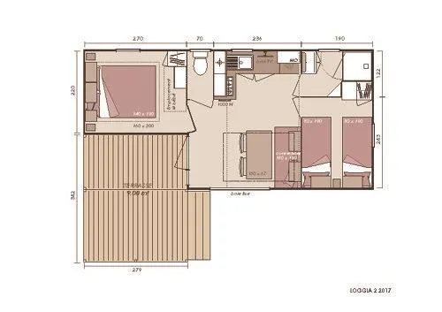 Location - Mobile Home L'eriscal, 4 Personnes + Bébé - image n°10 - Camping du Col