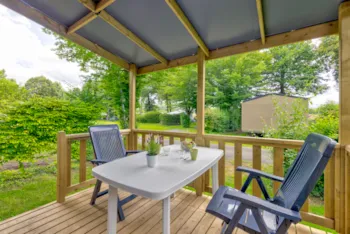 Mietunterkunft - Mobilheim Pluton Überdachte Terrasse - Camping Les Deux Vallées